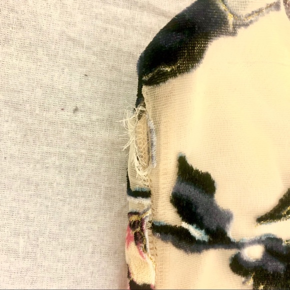 Mini Dress with Floral Multicolour Velvet Pattern - Picture 13 of 16